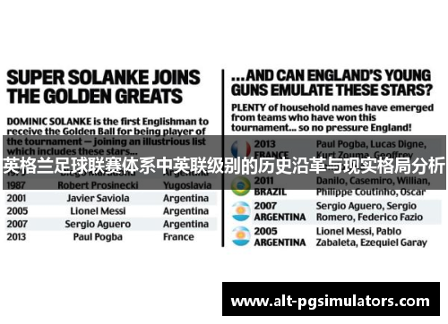 英格兰足球联赛体系中英联级别的历史沿革与现实格局分析 英格兰足球联赛体系中英联级别的历史沿革与现实格局分析